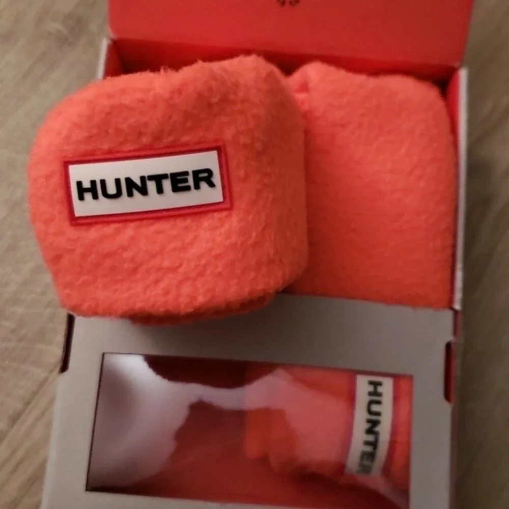 NWT Hunter Neon Pink Chic Feminine Casual Fleece Tall Welly Socks Size Medium